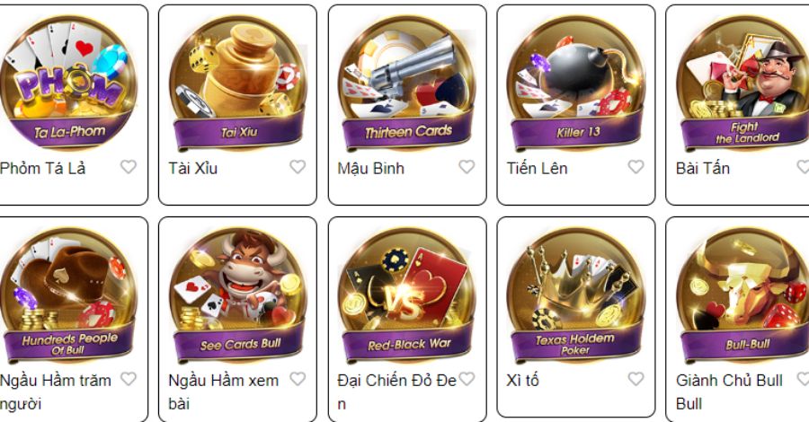 Giới thiệu những tựa game đánh bài nổi bật trong từng sảnh đấu